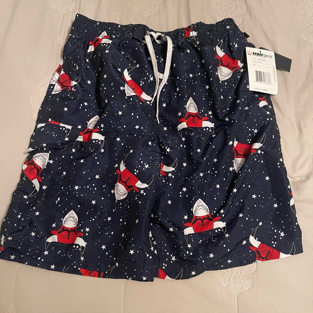 Chicago Bulls NBNGear Swimsuit Swim Trunks Size L NWT